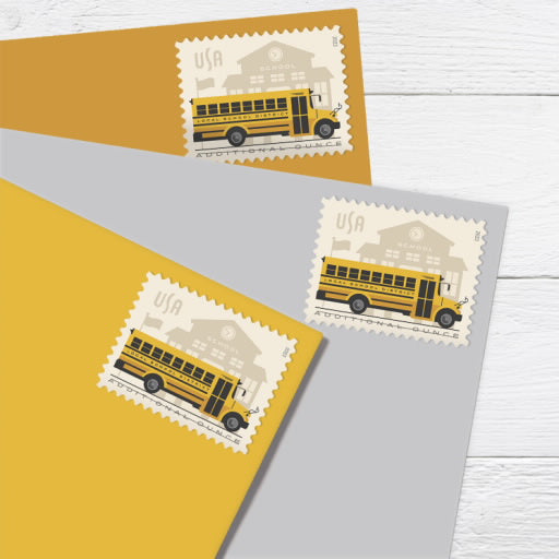 2023 School Bus Stamps, Sheet of 20