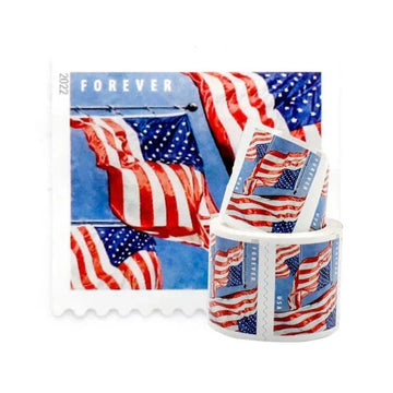 2022 U.S. Flag Forever Stamps - 100 Pcs Coil Roll (Self-Adhesive)$9.5