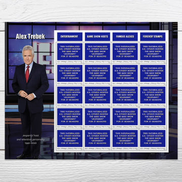2024 Alex Trebek Stamps, Sheet of 20