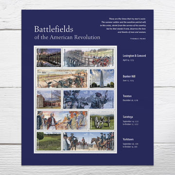 2025 Battlefields of the American Revolution Stamps, Sheet of 15