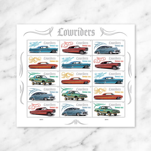 2026 Lowriders Stamps, Sheet of 15