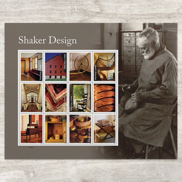 2024 Shaker Design Stamps, Sheet of 12