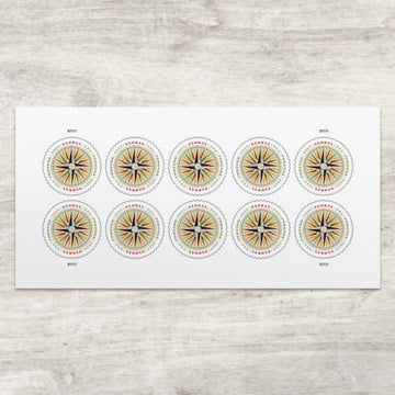 2025 Global: 1794 Compass Rose Stamps, Sheet of 10