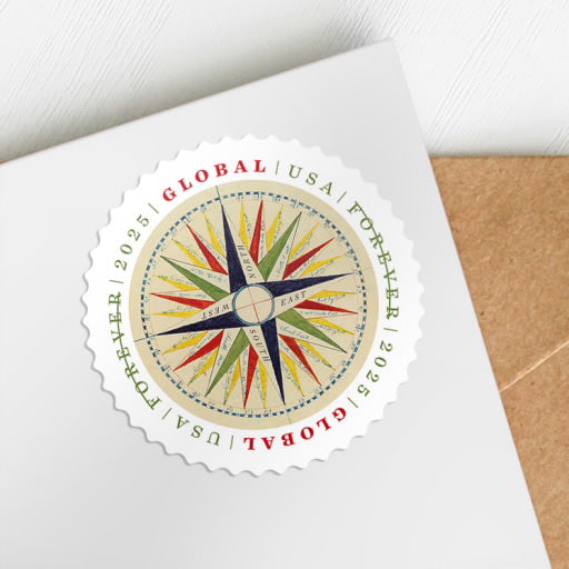 2025 Global: 1794 Compass Rose Stamps, Sheet of 10