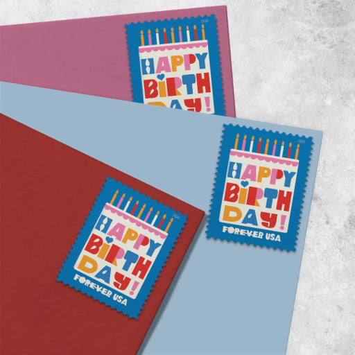 2026 Happy Birthday Stamps, Sheet of 20