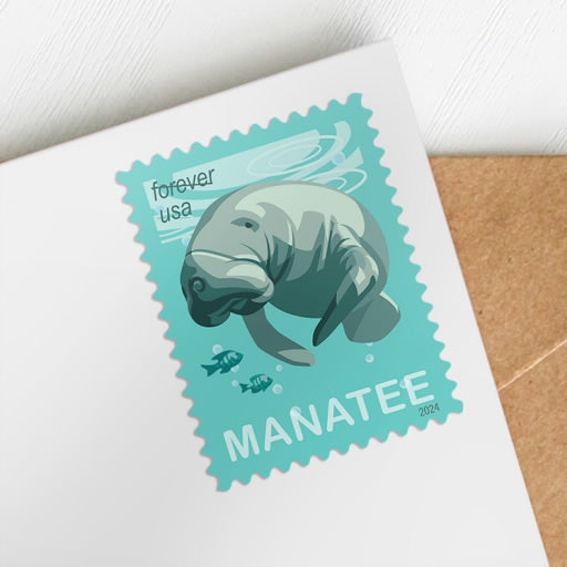 2024 Save Manatees Stamps, Book of 20