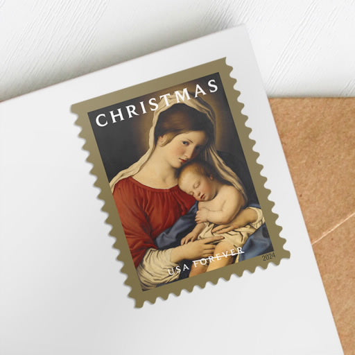 Christmas Madonna and Child Stamps, Book of 20