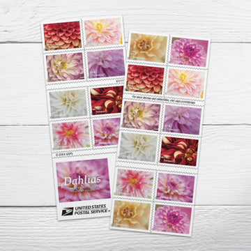 2025 Dahlias Stamps, Book of 20