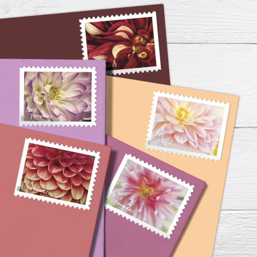 2025 Dahlias Stamps, Book of 20