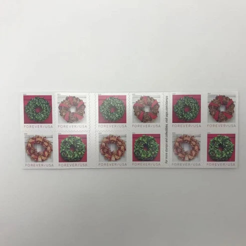 2019 Holiday Wreaths Forever Stamps Regular price$37.79 USD